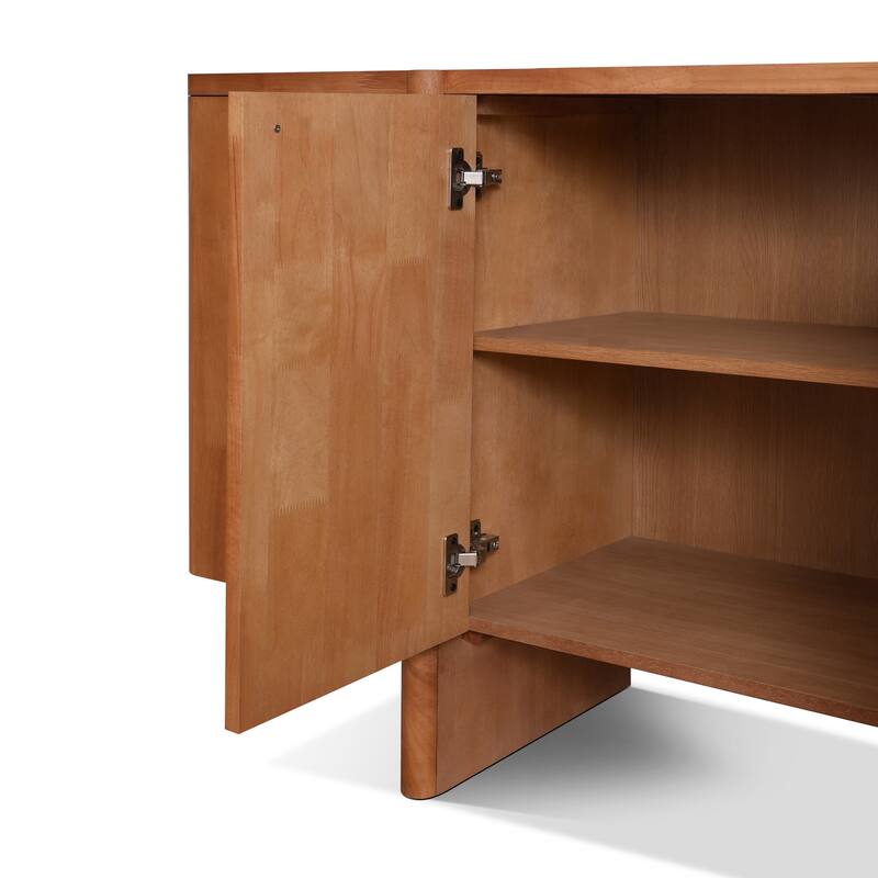 Christopher Knight Home - Noah 55" Wide Storage Sideboard with Adjustable Shelves and Sleek Modern Design