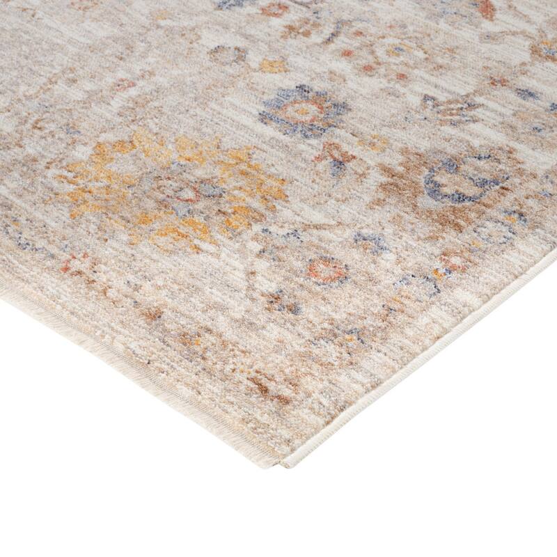 HomeRoots Floral Medallion Traditional Rectangle Area Rug