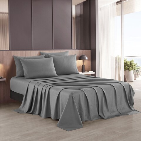 Grand Avenue Luxury Embossed 6-Piece Ultra Soft Sheet Set