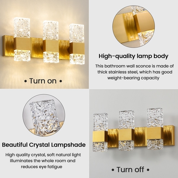 Bling vanity lights top