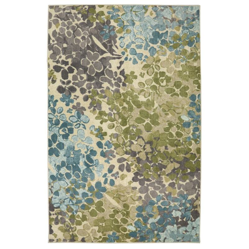 Mohawk Home Abstract Floral Radiance Area Rug - 1' 8" x 5' Runner - Blue - Rectangle