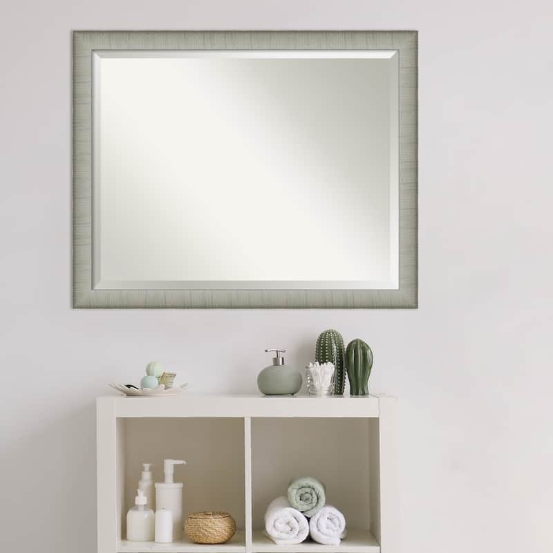 Beveled Bathroom Wall Mirror - Elegant Frame