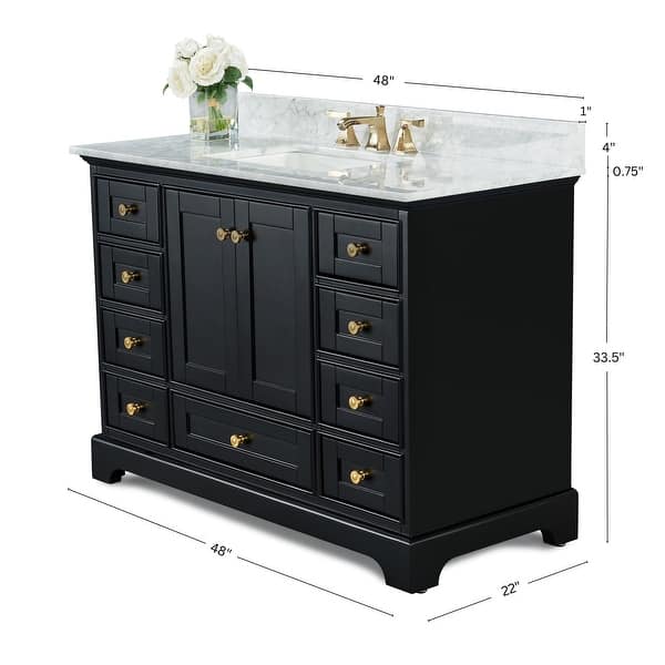 dimension image slide 11 of 25, Ancerre Designs Audrey Bathroom Vanity Set