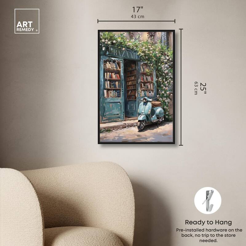 Quaint Bookstore Canvas by Art Remedy