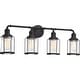preview thumbnail 3 of 3, Ludlow 4-Light Bathroom Vanity Light in Earth Black