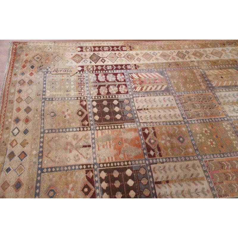 Hand Knotted Oriental 100% Wool Carpet Traditional Garden Design Multi-Colored Bakhtiari Area Rug - 9' 6'' X 6' 5''