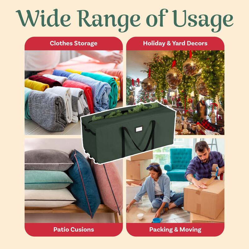 Elf Stor Premium Rolling Christmas Tree Storage Duffel Bag 9' Tree