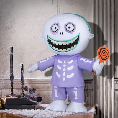 Gemmy Halloween Greeter Barrel from Nightmare Before Christmas Decor OPP Disney, white