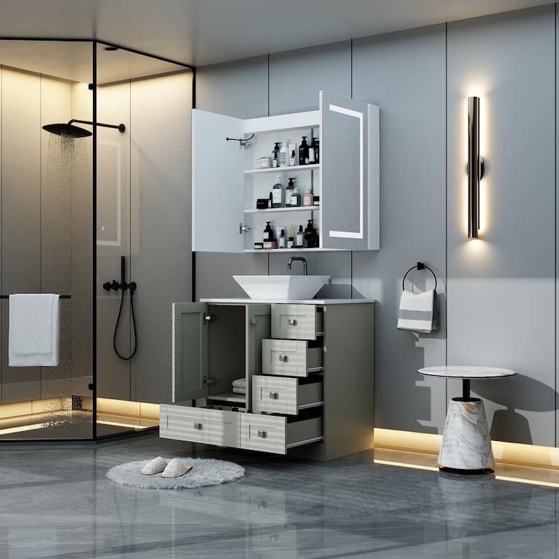 Bath Vanity Anti-Fog LED Medicine Cabinet Style Meets Functionality