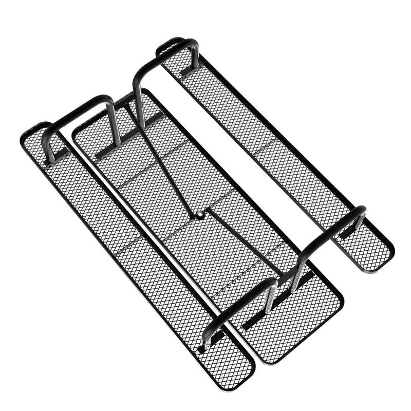 Commercial Grade Expanded Mesh Metal Outdoor Picnic Table with Anchors