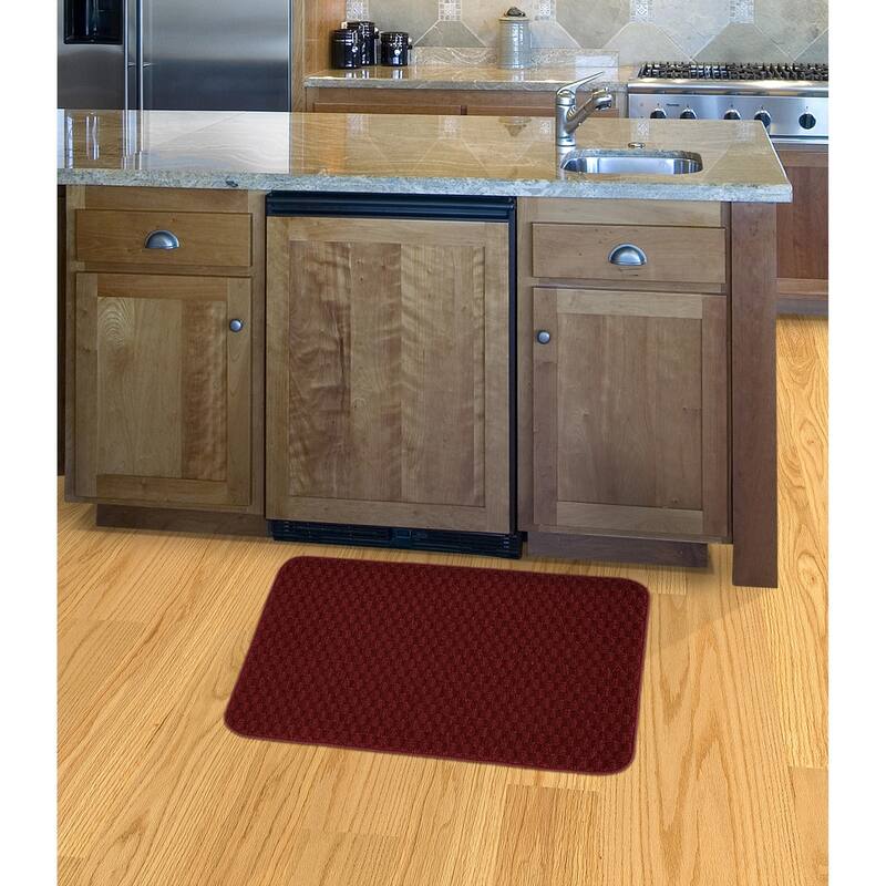Garland Rug Town Solid Checkered Durable Kitchen/ Door Mat Accent Rug