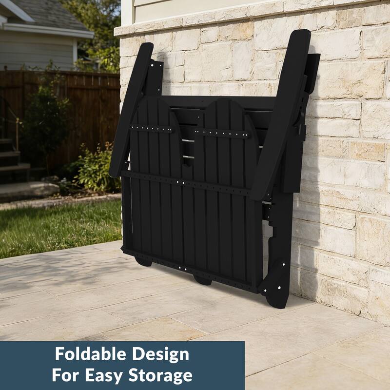 Hanniford Poly Adirondack 49 Inch Folding Bench