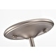 preview thumbnail 9 of 8, Amin Matte Satin Nickel 1-Light Metal & Glass Bowl Shade Semi-Flush Mount
