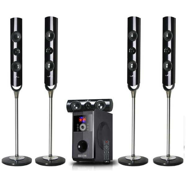 beFree Sound 5.1 Channel Surround Sound Bluetooth Speaker System in Black 並行輸入品 beFree Sound BFS-910 5.1Ch Bluetooth Home Theater Tower Speaker
