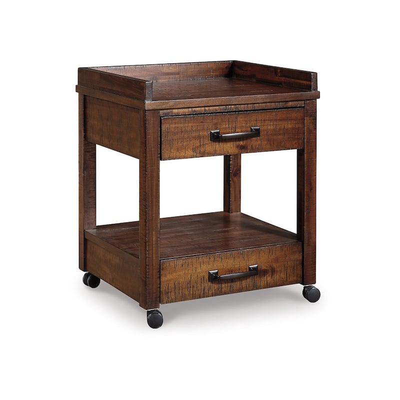 Baldridge Rustic Brown Casual Printer Stand