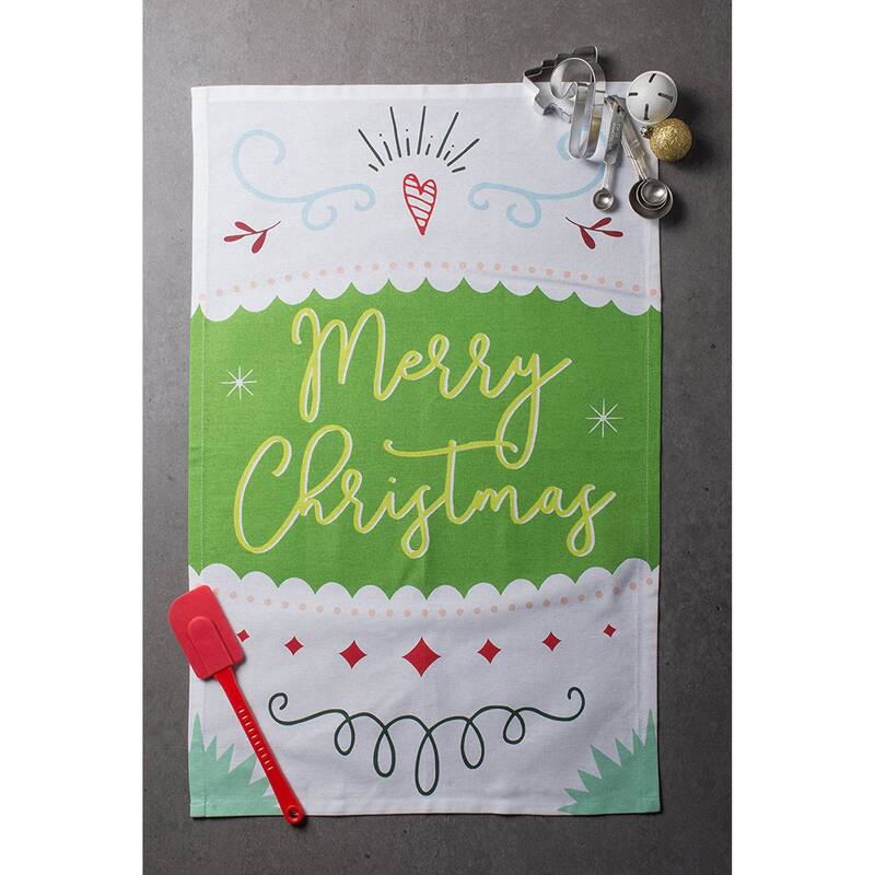 DII Assorted Christmas Printed Dishtowel