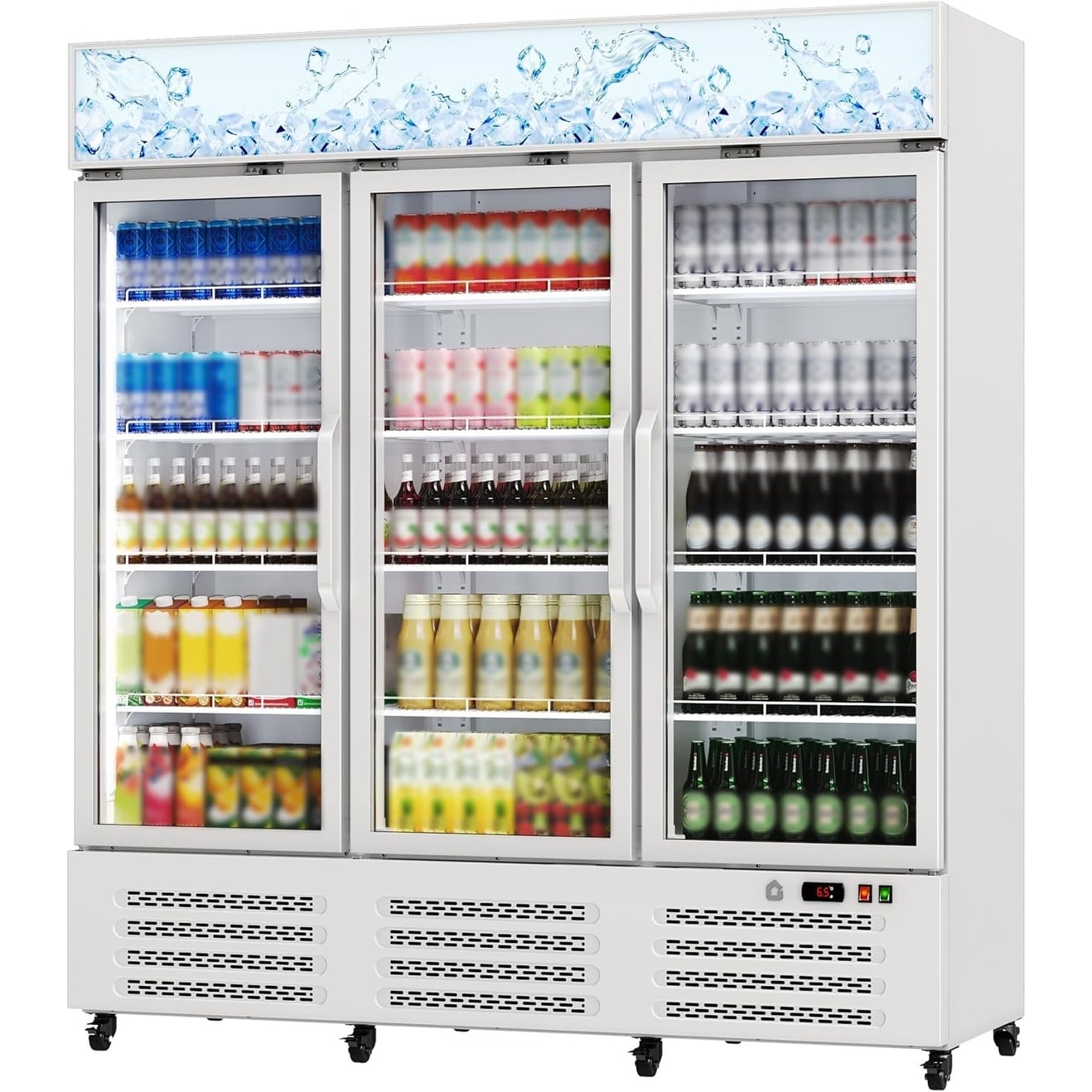 Commercial Ice Maker Machine, 120 Lbs/24H, Dual Water Inlet Undercounter Ice Machine with Self-Cleaning