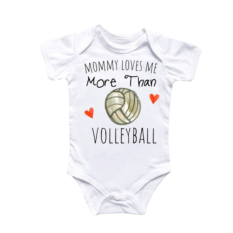 Volleyball Love - Baby Boy Girl Clothes Infant Bodysuit Funny Cute Newborn - Natural - 0-3M