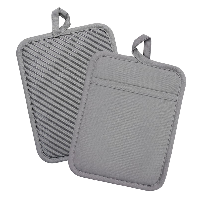 Silicon Print Pot holder-Pair - 7x9 - Silver