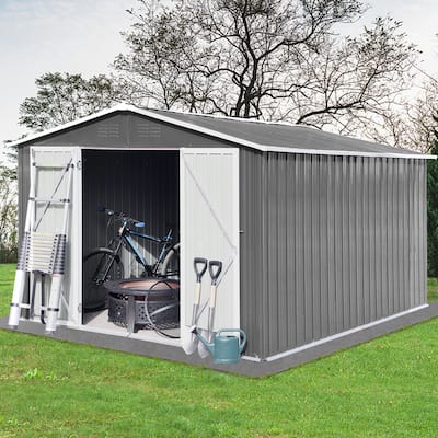 Metal garden sheds 10ftx8ft outdoor storage sheds