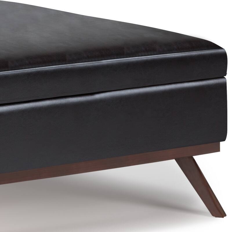 Square Coffee Table Storage Ottoman