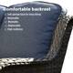 OVIOS 5-piece Patio Conversation Wicker Furniture Set