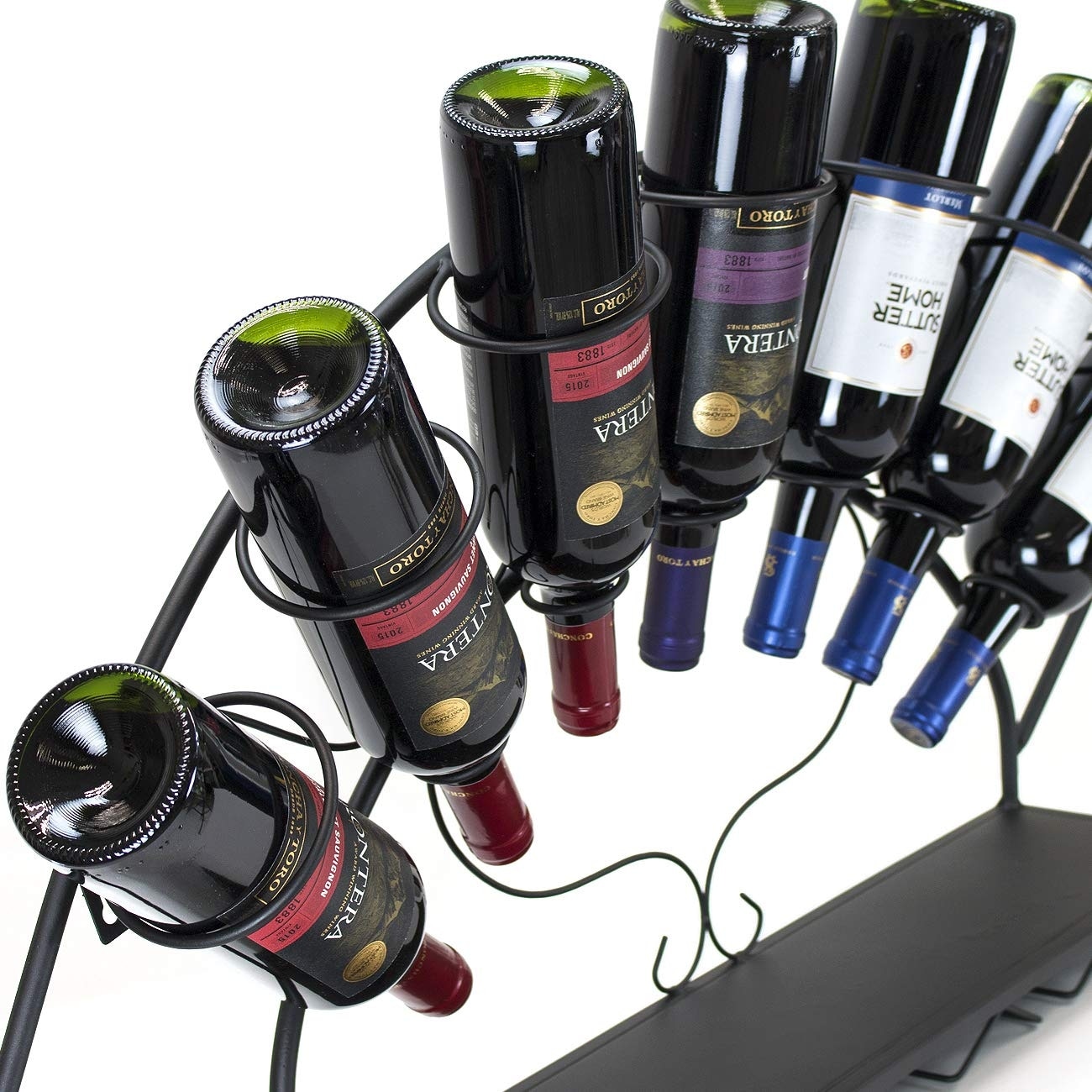 Wine Storage Sorbus Wall Mounted Wine Rack Set Of 3 – Wood & Black Metal Bottle Holder, Holds 9 Bottles, Perfect For Kitchen, Bar Or As A Towel Rack Wine Rack For Inside Cabinet