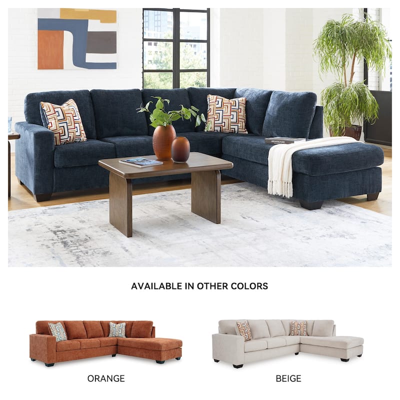 Signature Design by Ashley Aviemore 2-Piece Sectional with Chaise - 110"W x 90"D x 37"H