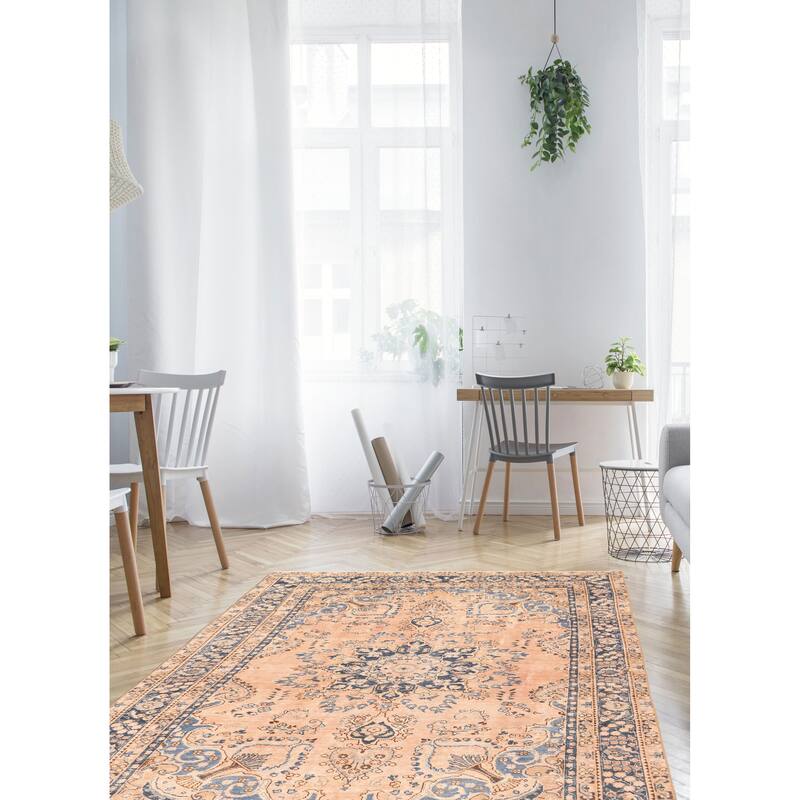 ECARPETGALLERY Hand-knotted Antalya Vintage Blush Wool Rug - 5'11 x 8'9