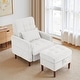 preview thumbnail 19 of 59, Adjustable Backrest Lounge Accent Chair Set with Storage Ottoman