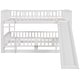 preview thumbnail 24 of 30, Bunk Bed with Slide,Full Over Full Low Bunk Bed with Fence and Ladder for Toddler Kids Teens Espresso