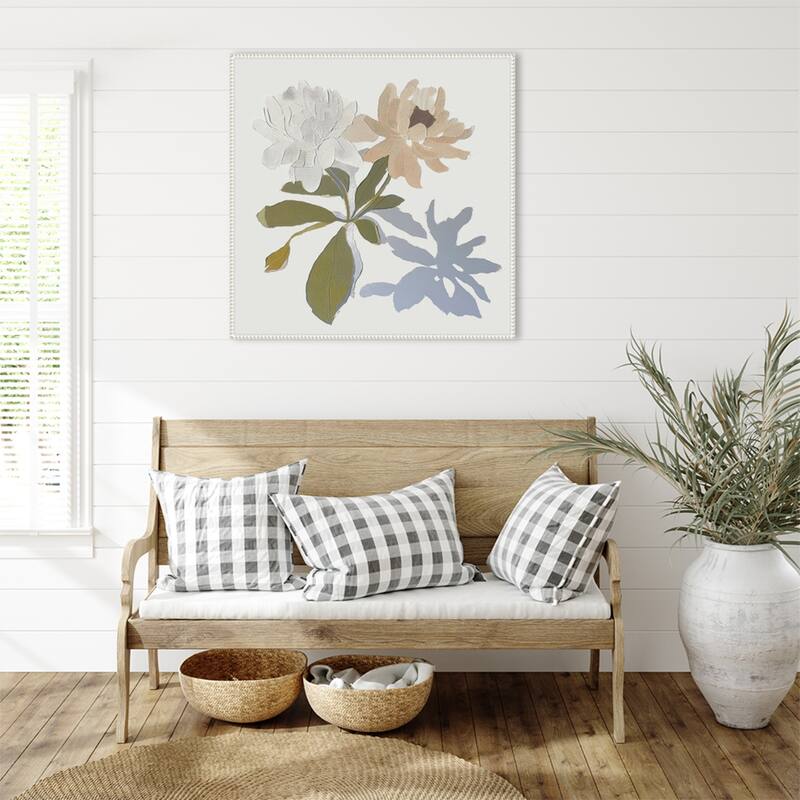 Delicate Essence No. 1 by Elara Yasna Framed Canvas Wall Art Print