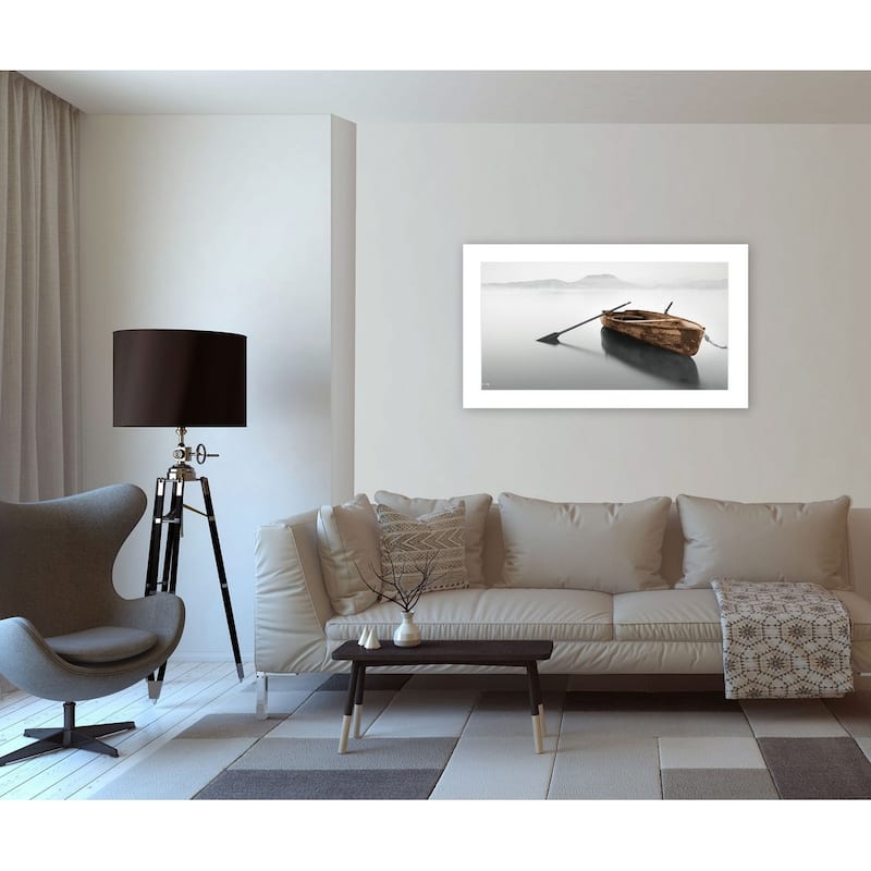 TrendyDecor4U Contemporary "Solitude" Framed Print Wall Art by Moises Levy