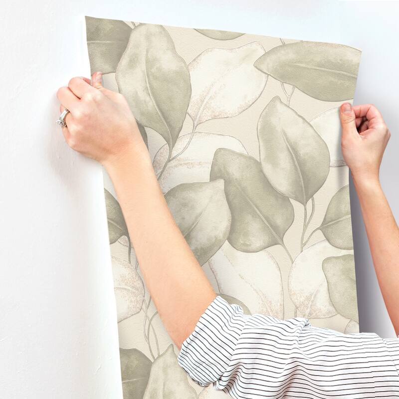 A-Street Prints Evanthe Sage Vine Wallpaper