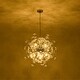 preview thumbnail 9 of 14, Art Deco Crystal Flower Glass Bubble Sunburst Chandelier 23.6in