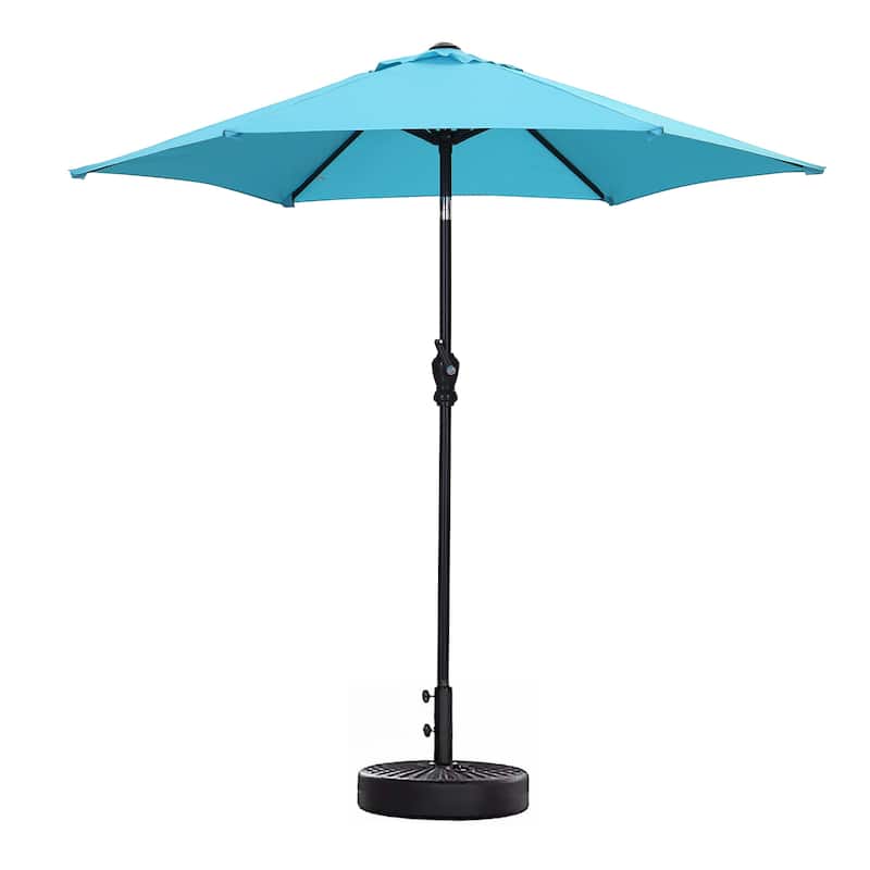 Ainfox 7.5ft Patio Umbrella with Base Outdoor Umbrella
