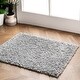 preview thumbnail 63 of 78, Brooklyn Rug Co Kara Solid Shag Area Rug 2' x 3' - Gray