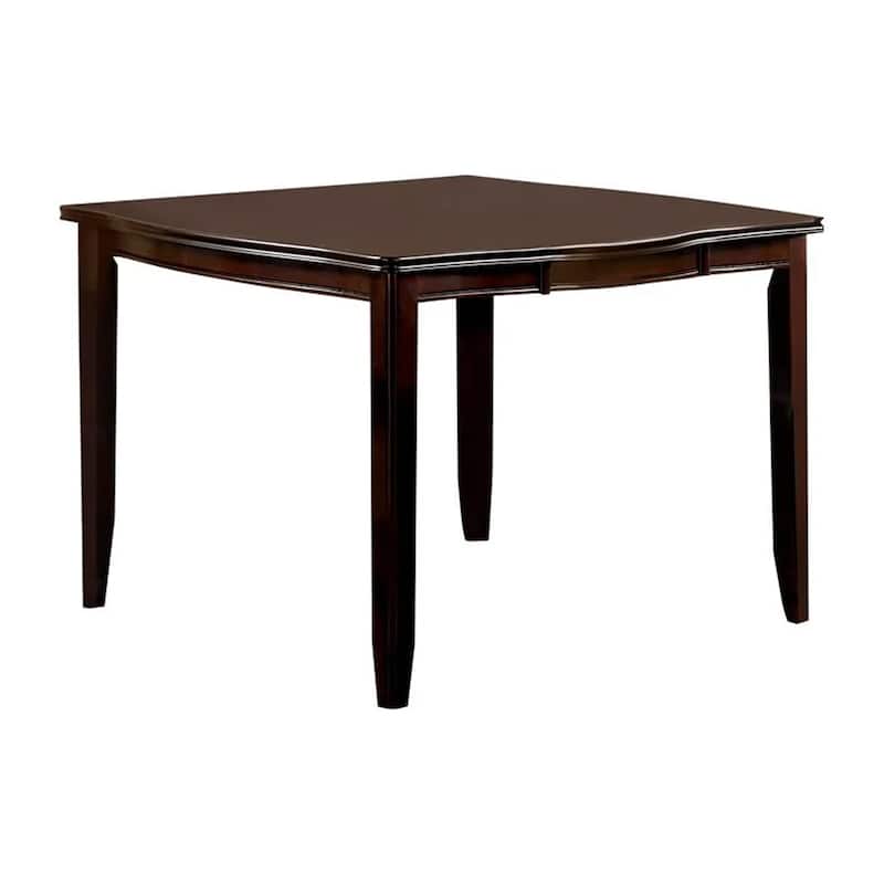 Demy 7pc Counter Height Table, Chairs Set, Brown Faux Leather, Wood