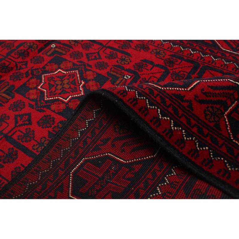 ECARPETGALLERY Hand-knotted Finest Khal Mohammadi Red Wool Rug - 2'10 x 10'3
