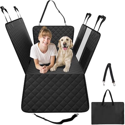 Back Seat Extender for Dogs,Dog Hammock for Car Back seat,Dog Car Seat Cover with Hard Bottom Dog Car Seat Bed