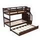 preview thumbnail 51 of 52, Stylish Stairway Twin-Over-Twin Bunk Bed with Twin size Trundle for Bedroom, Maximized Storage Space, Dorm