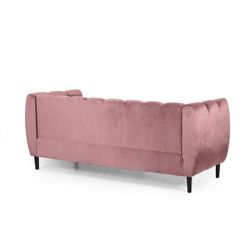 Blush Velvet 3-Seater Sofa