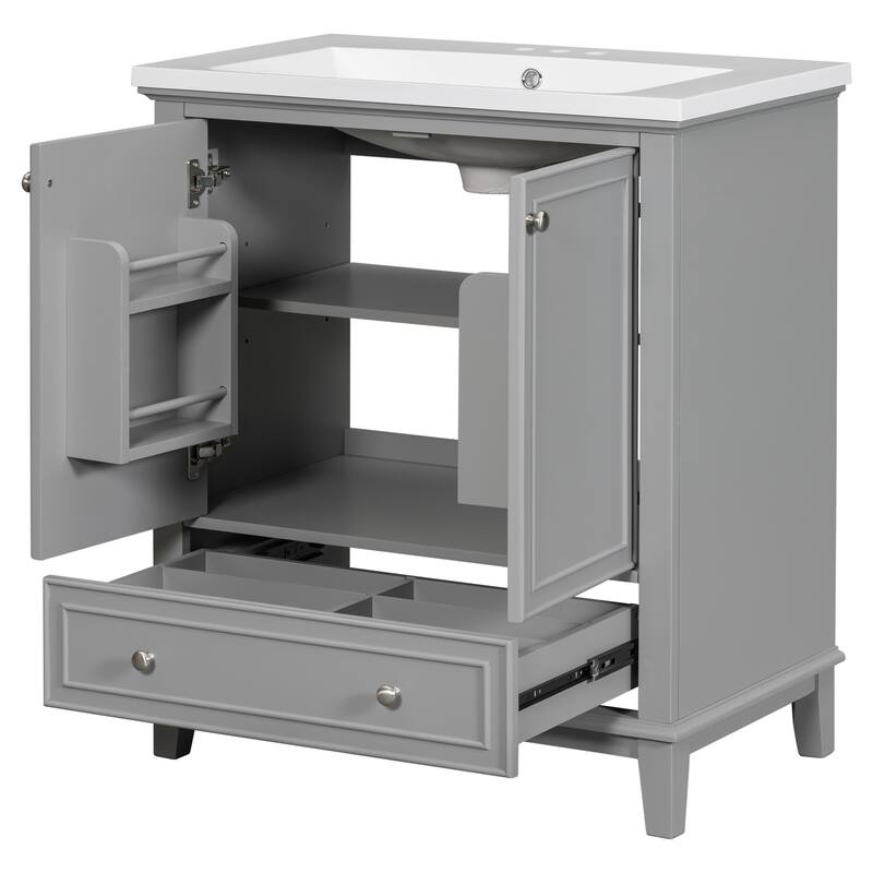 Multifunctional Bathroom with Doors and Drawer,with Sink Combo