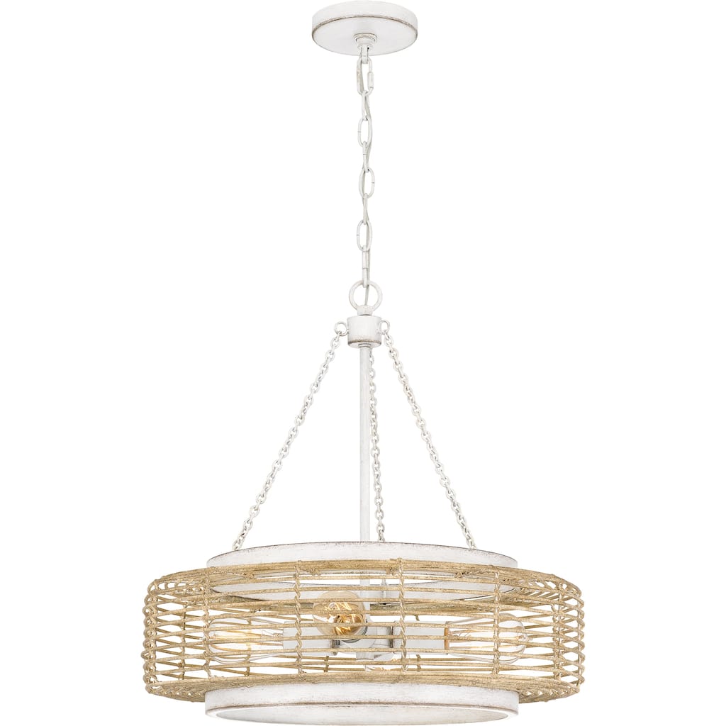 Waylon 4-Light Antique White Pendant - Antique White