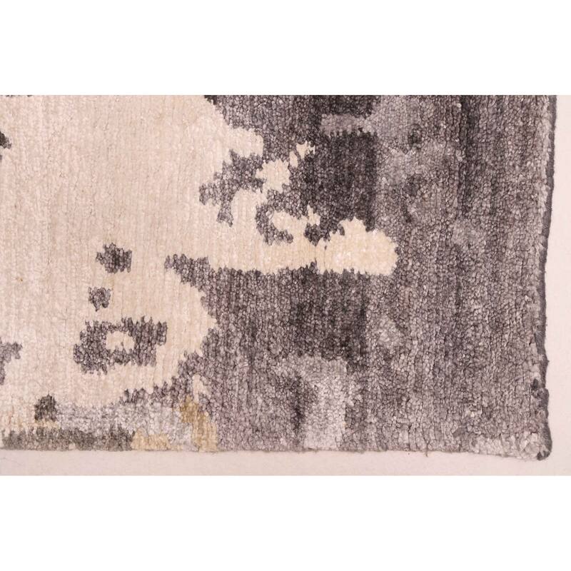 ECARPETGALLERY Hand-knotted Legacy Grey Silk Rug - 5'8 x 7'11
