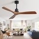 preview thumbnail 155 of 199, 42“/52"/60"/48" Noiseless Walnut Wood Ceiling Fan with Remote Control, Integrated Light Optional 52" Ceiling Fan without Light