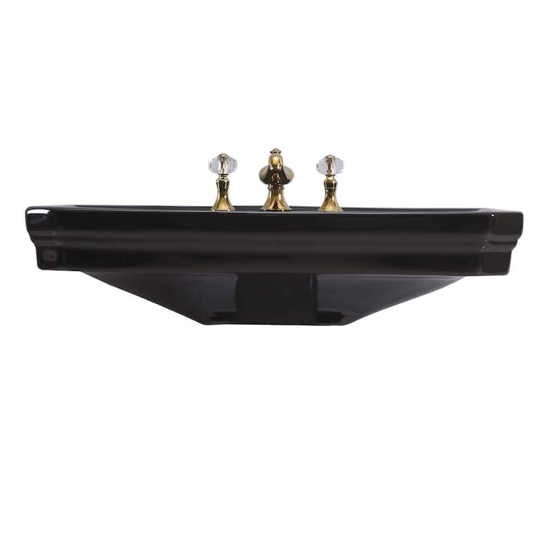 Black Vitreous China Bathroom Pedestal Sink Only Renovators Supply
