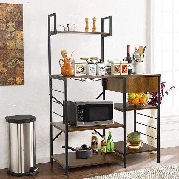 Bakers rack outlet microwave stand