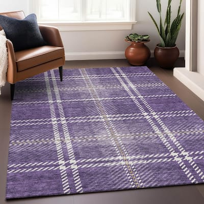 Premium Washable Super Soft Plaid Mayfield Rug