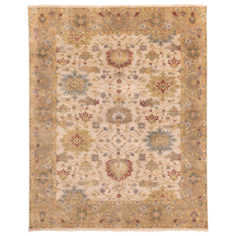 ECARPETGALLERY Hand-knotted Jules Serapi Ivory Wool Rug - 8'1 x 10'0